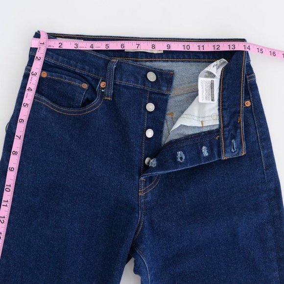 Levi's Wedgie Straight Leg High Rise Western Fringe Pocket Jeans - Picture 4 of 15